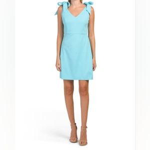 BCBG Generation Aqua Bow Shoulder Dress